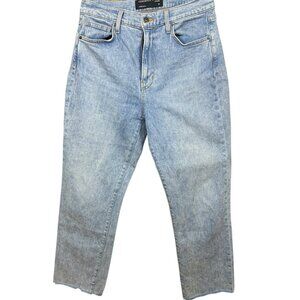 Veronica Beard Jeans Size 29 • High Rise Straight Leg Crop Raw Hem Vintage Wash